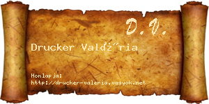 Drucker Valéria névjegykártya